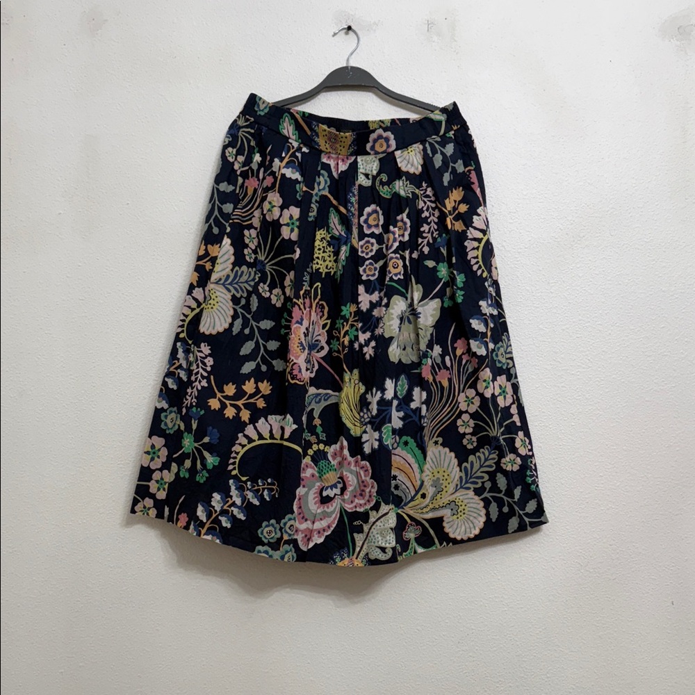 J. Crew Multicolor Floral A-Line Skirt